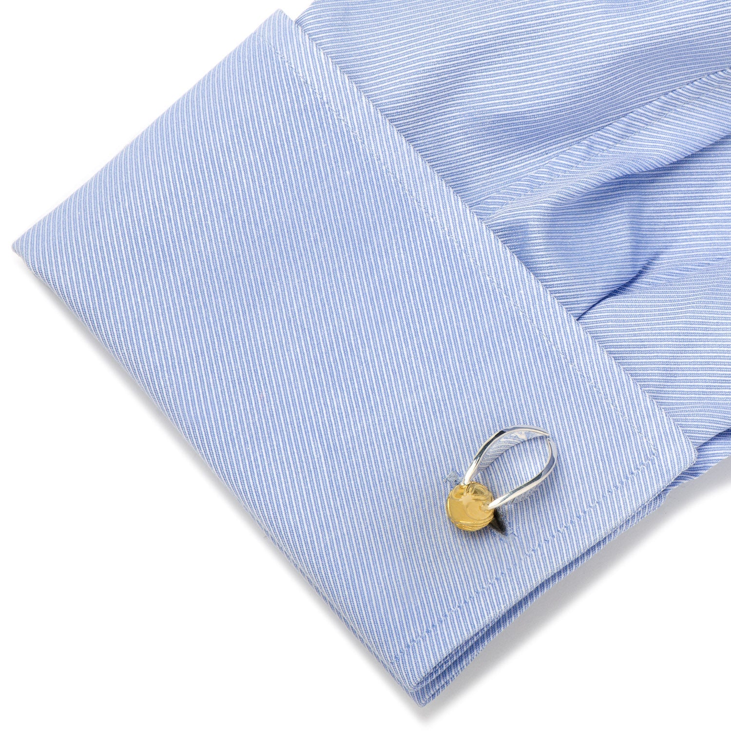 Harry Potter Golden Snitch Cufflinks Two-Tone Gold and Silver - Image 3