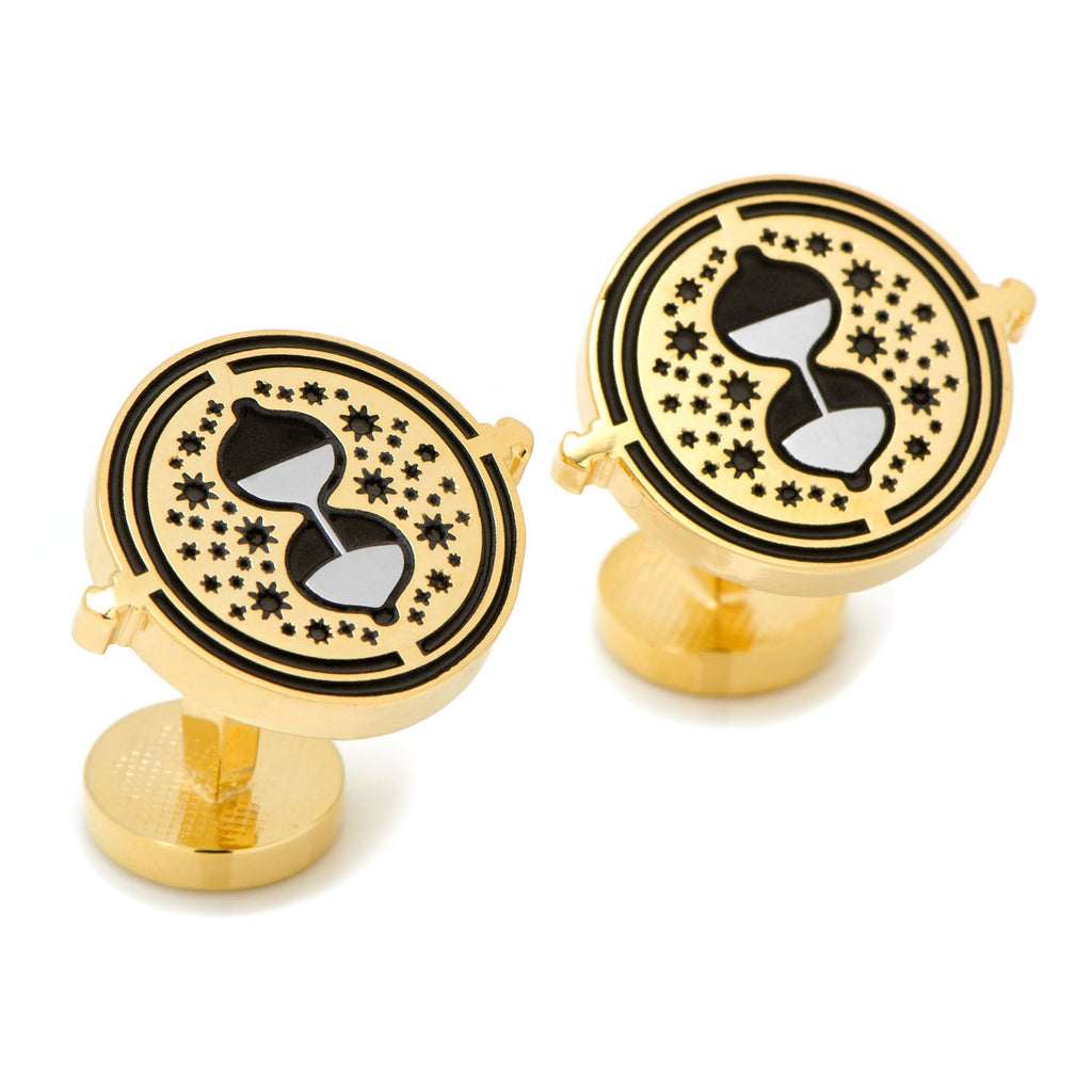 Harry Potter Hermione's Time Turner Cufflinks in Gold Tone - Image 2