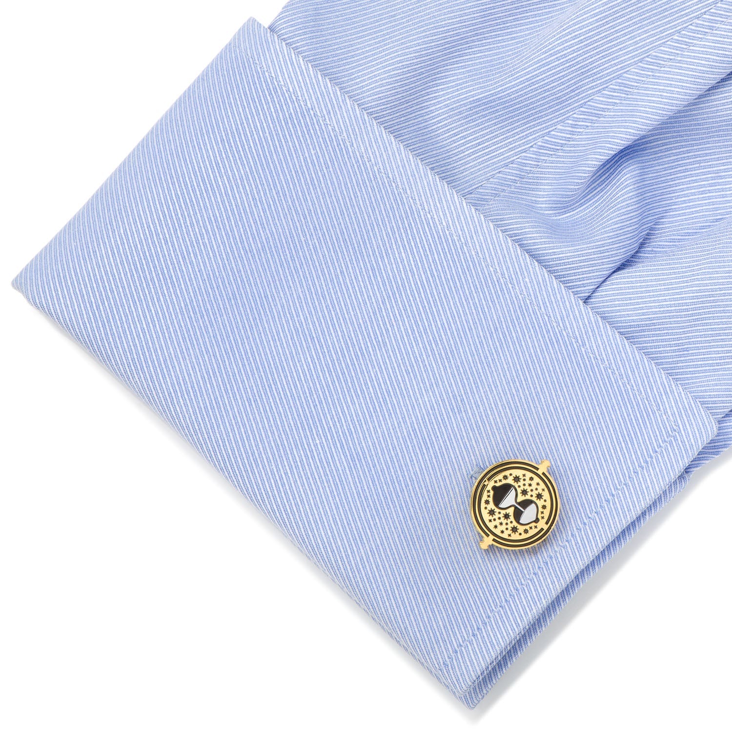 Harry Potter Hermione's Time Turner Cufflinks in Gold Tone - Image 3