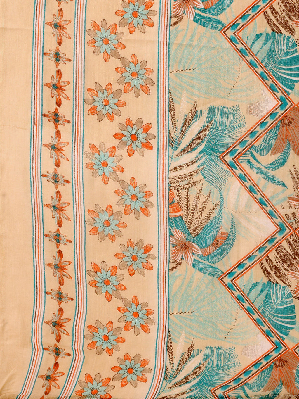 Blue Botanical Printed Cotton Kurta Set with Embroidered Dupatta