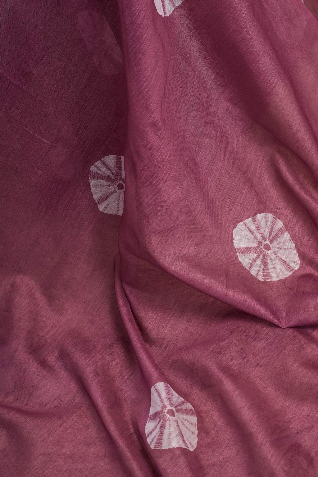 Baby Pink Printed Linen Ready To Wear Saree with Unstitched Blouse