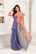 Multicolor Printed Ready-to-Wear Linen Party Saree