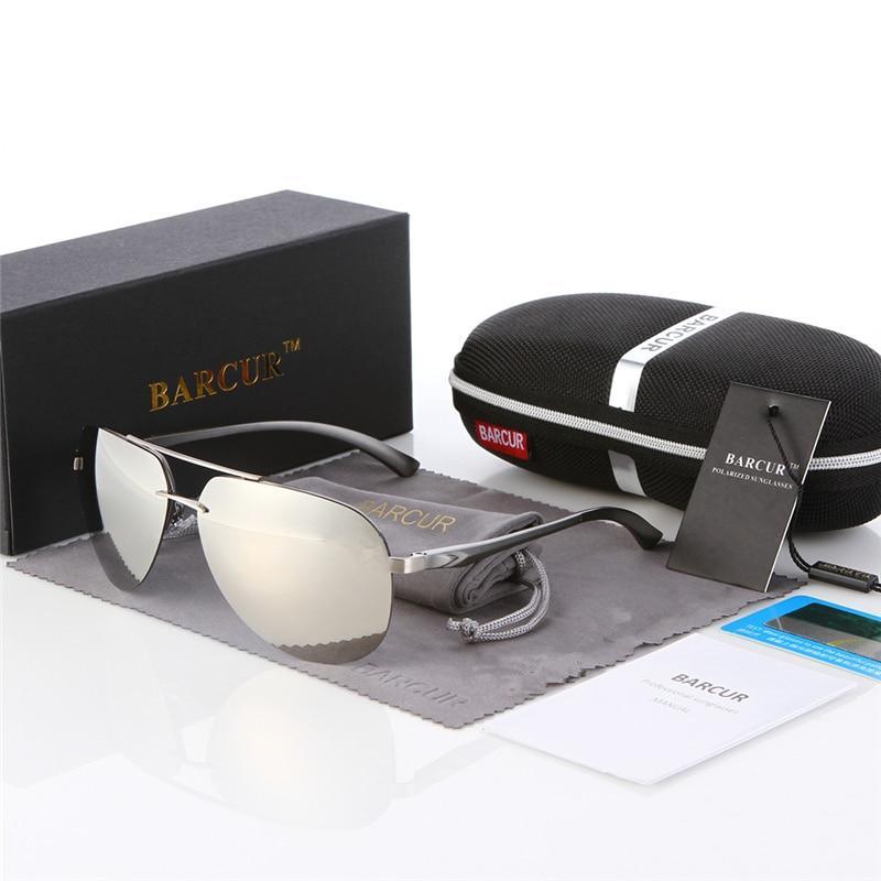 Aviation Pilot Polarized Sunglasses with Stainless Steel Frame