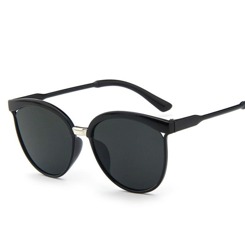 Girls Retro Oversized Cat Eye Sunglasses with UV Protection