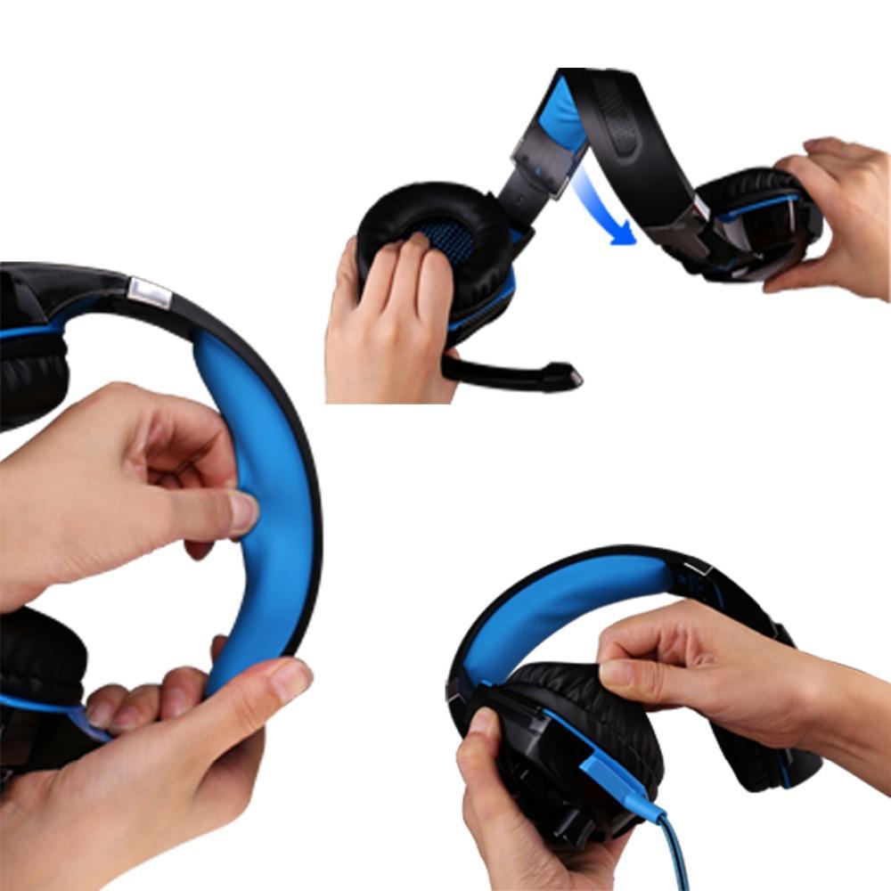 Gaming Headset with LED Lights Mic Stereo Sound for PC and Laptop