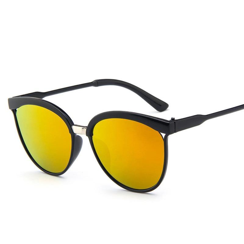 Girls Retro Oversized Cat Eye Sunglasses with UV Protection