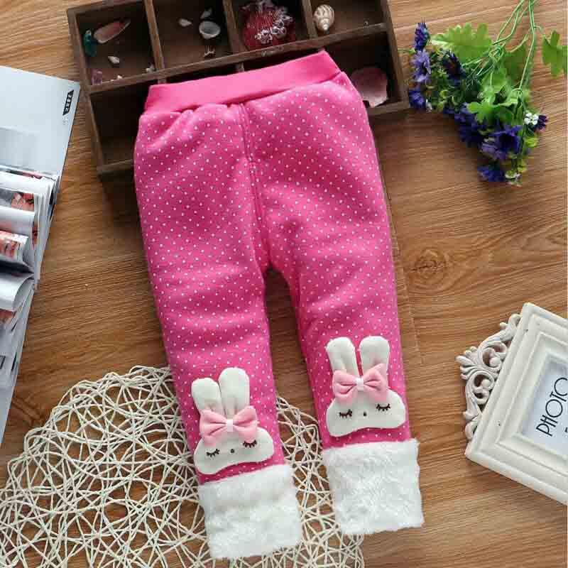 Polka Dot Warm Winter Leggings for Baby Girls