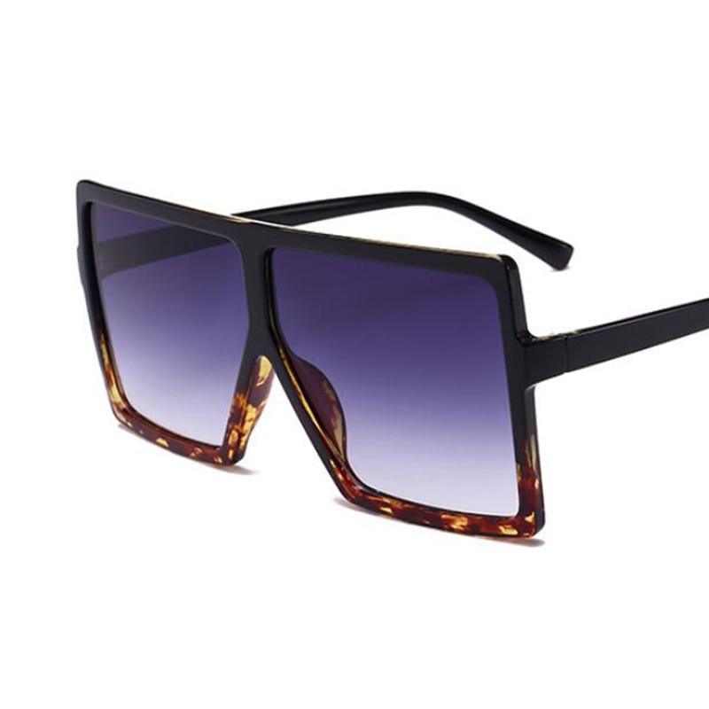 Luxury Oversized Square Frame Sunglasses with Anti-Glare Lenses