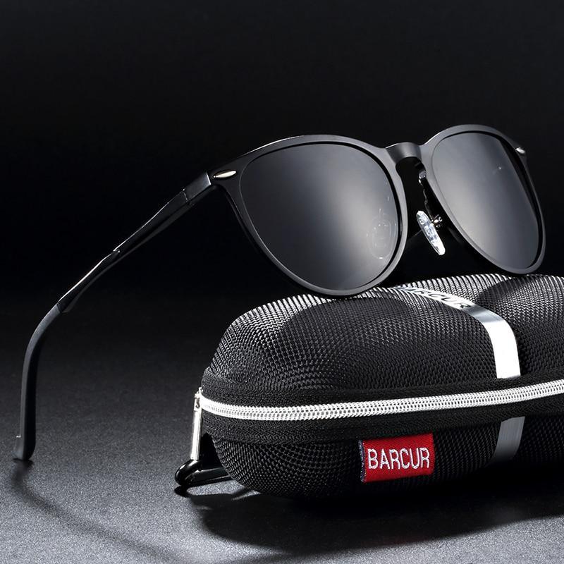 Unisex Vintage Round Polarized Sunglasses Aluminum Magnesium