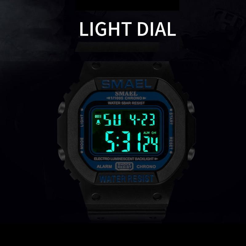 Unisex LED Digital Sports Watch Waterproof Military Tactical Gear