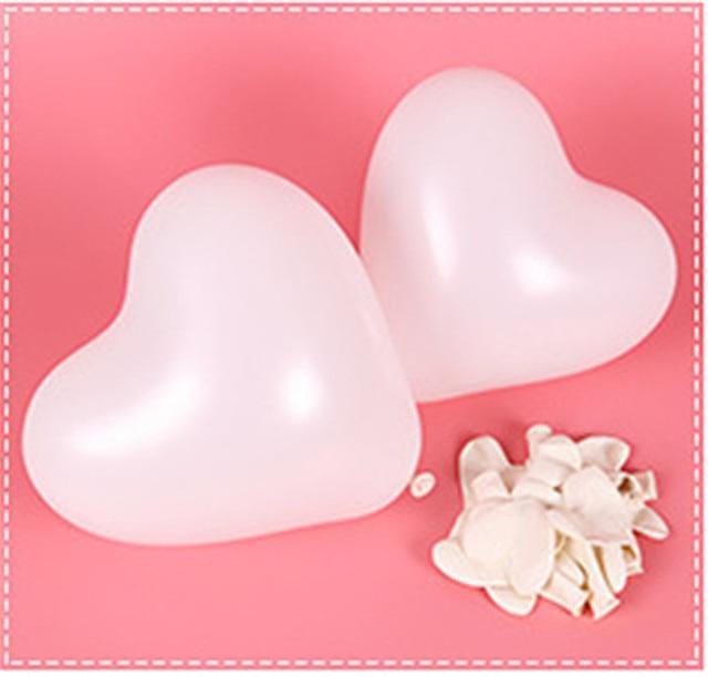 100-Piece Modern Red and Pink Heart Balloons for Parties