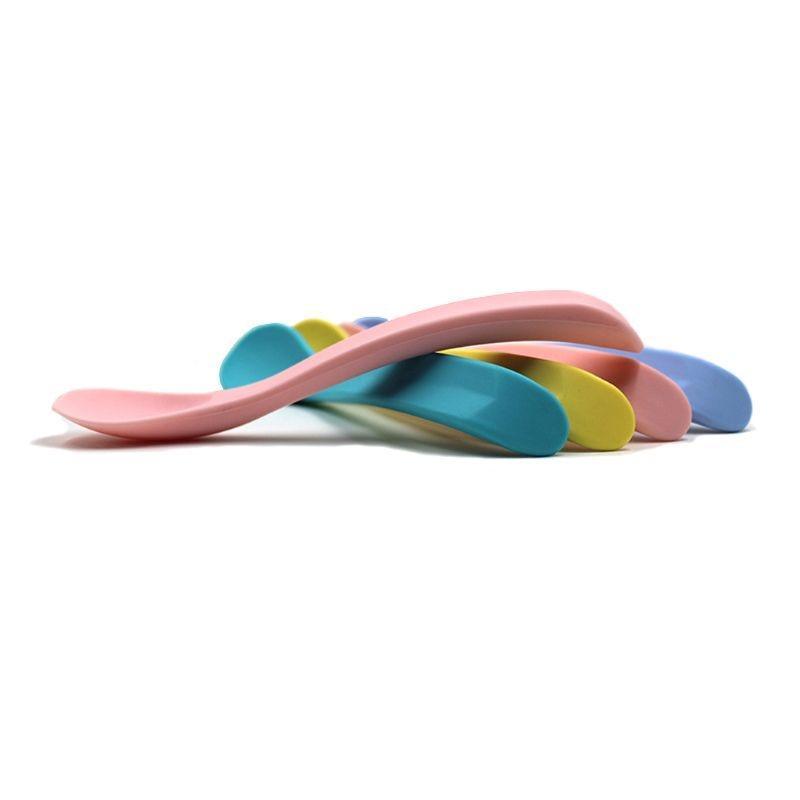 Baby Silicone Feeding Spoons - Pastel Infant Tableware Set