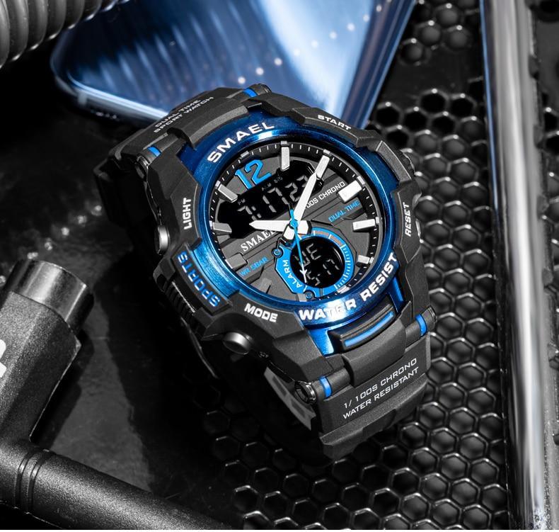 Mens Tactical Dual Display Chronograph Sport Watch