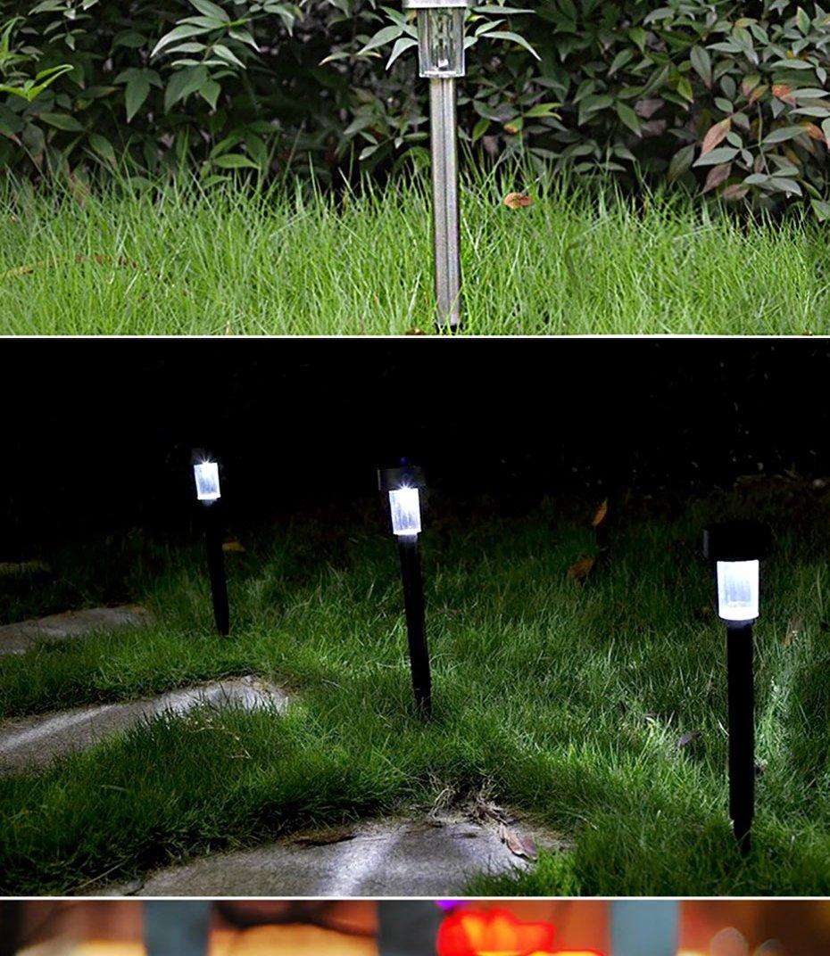 Premium Solar LED Garden Pathway Lights - Modern Stainless Steel