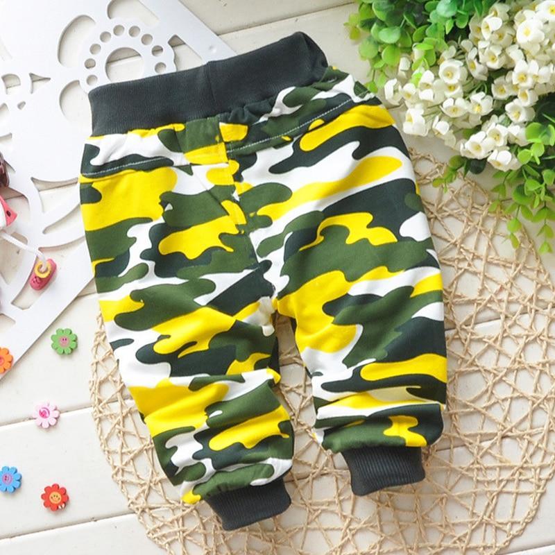 Unisex Cotton Camouflage Baby Pants - Sporty Military Style