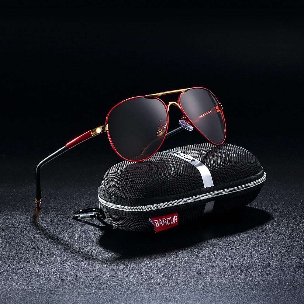 Luxury Polarized Aviator Sunglasses with UV400 Metal Frame
