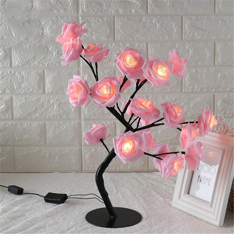 Rose Tree Decorative Table Lamp for Bedroom and Living Room