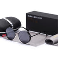 Steampunk Round Polarized Sunglasses with UV400 Protection