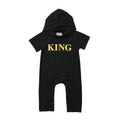 Urban Style Newborn Baby Boy King Print Romper Jumpsuit
