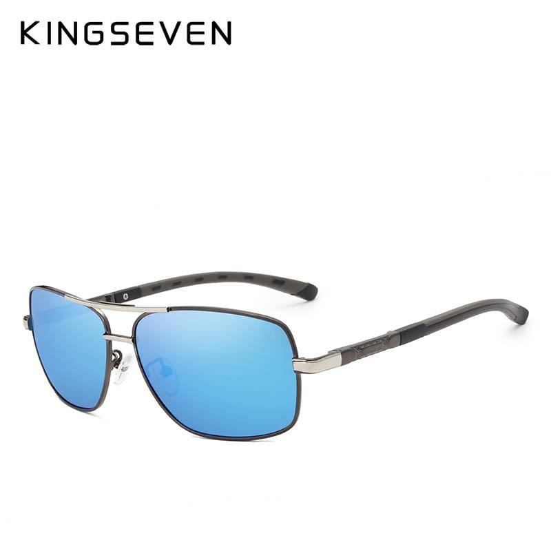 Men's Aluminum Magnesium Polarized Rectangular Sport Sunglasses