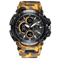 Orange Military Sport Digital Watch with LED Display & Stopwatch