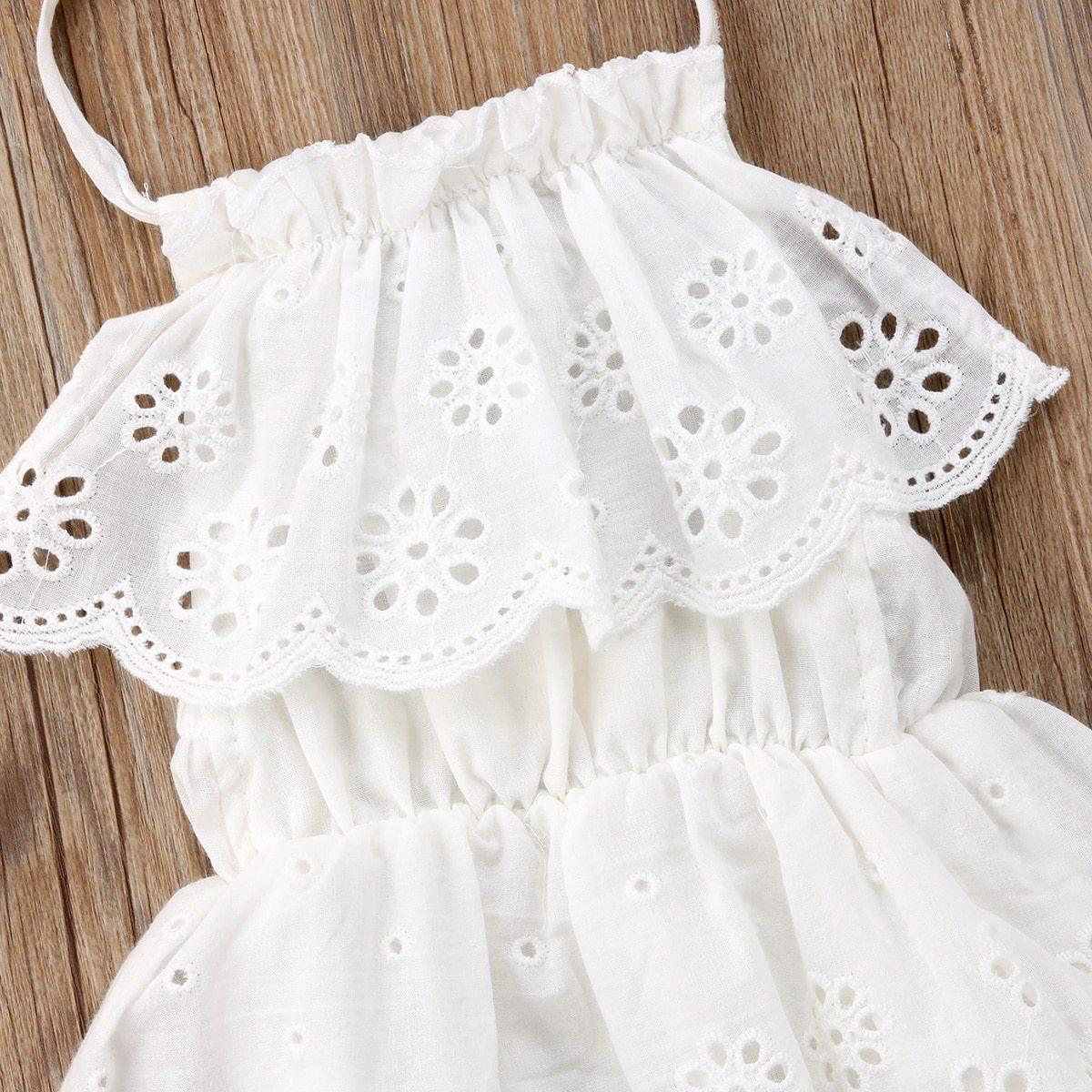 Infant Baby Girl Romantic Lace Romper Dress Playsuit