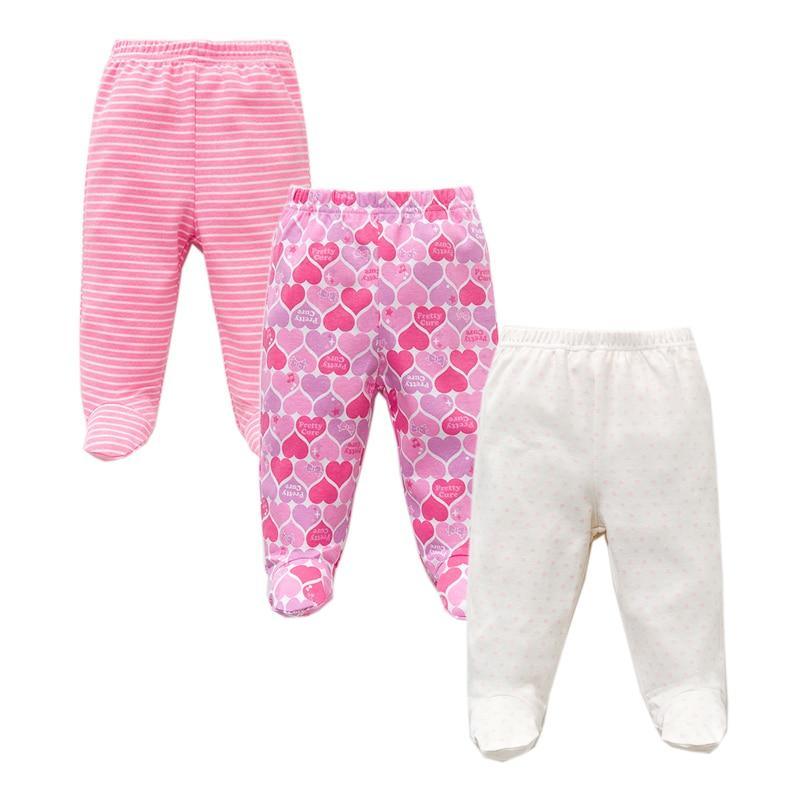 3-Pack Baby Cotton Pants: Unisex Newborn & Toddler Joggers