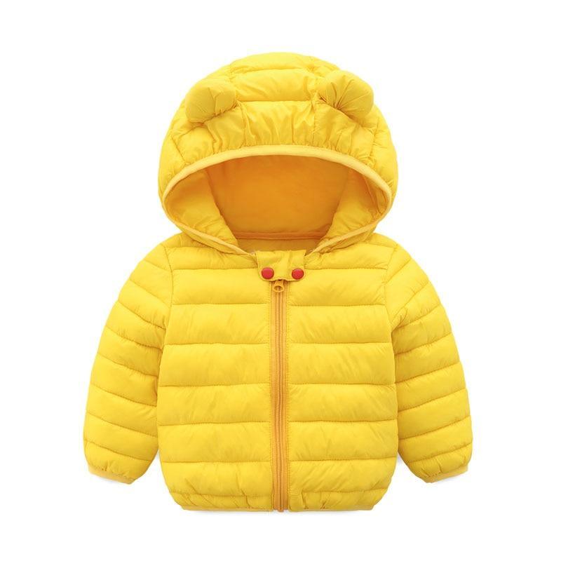 Baby Winter Padded Jacket with Bear Ears – Warm Hooded Outerwear