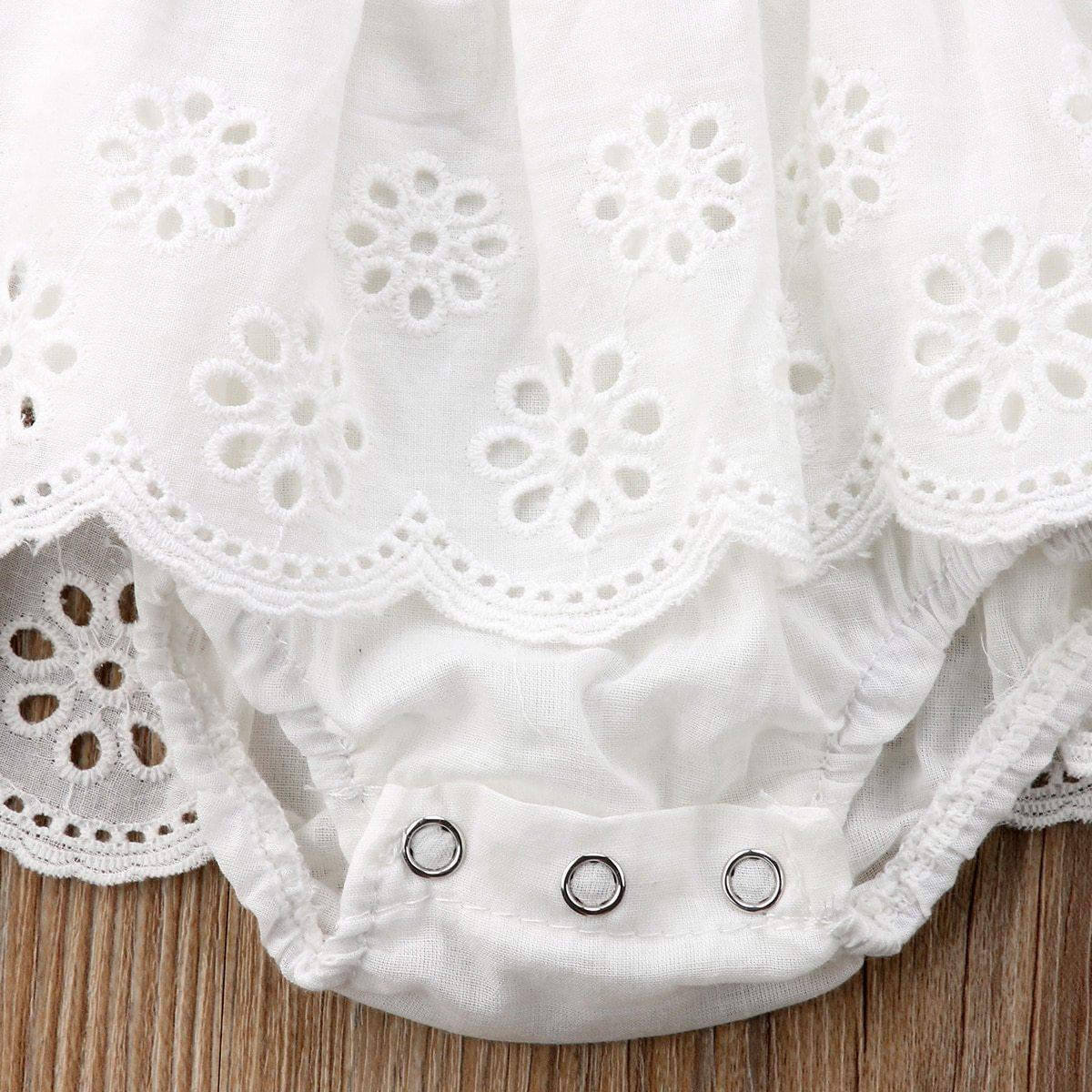 Infant Baby Girl Romantic Lace Romper Dress Playsuit