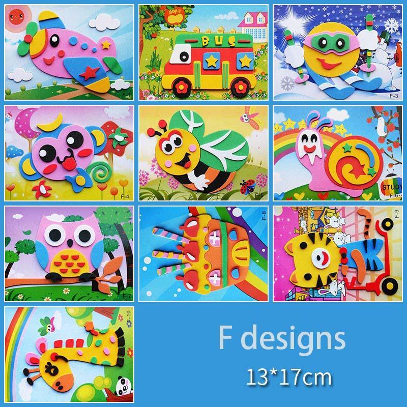 Cartoon 3D EVA Foam Sticker Puzzles for Kids DIY Crafts