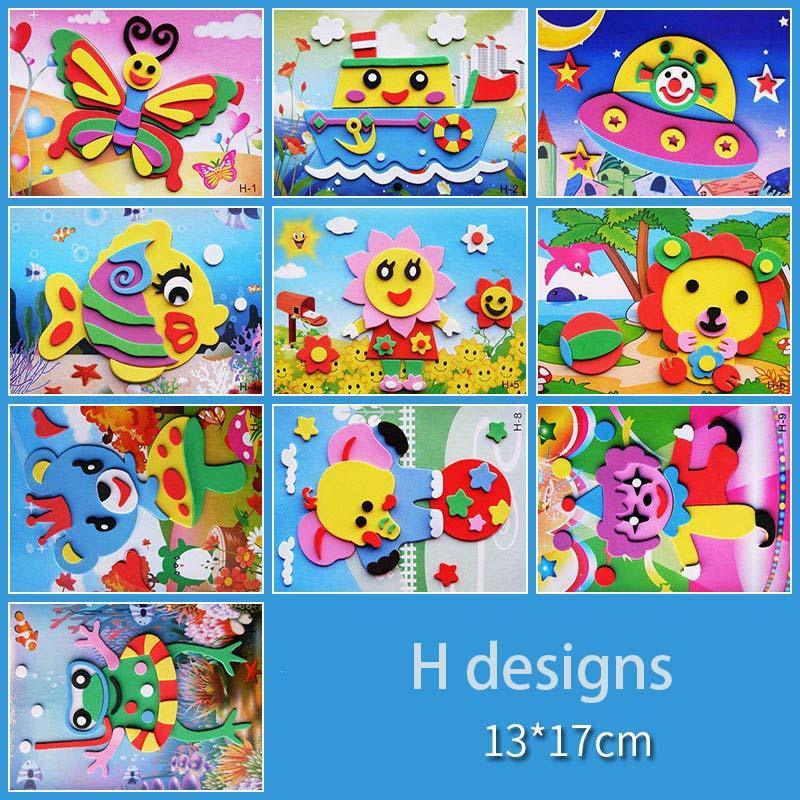 Cartoon 3D EVA Foam Sticker Puzzles for Kids DIY Crafts