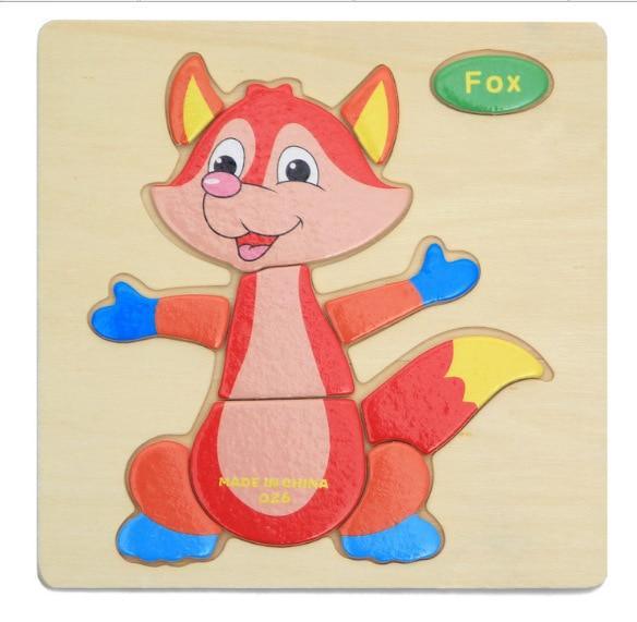 3D Wooden Animal and Car Puzzle Set for Kids Educational Play
