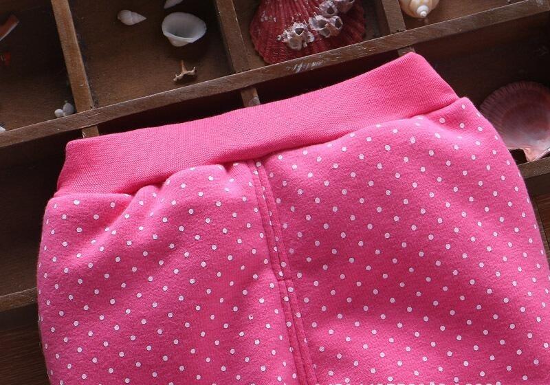 Polka Dot Warm Winter Leggings for Baby Girls