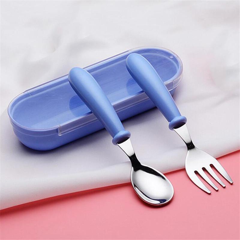 Modern Toddler Stainless Steel Utensil Set for Mealtime Fun