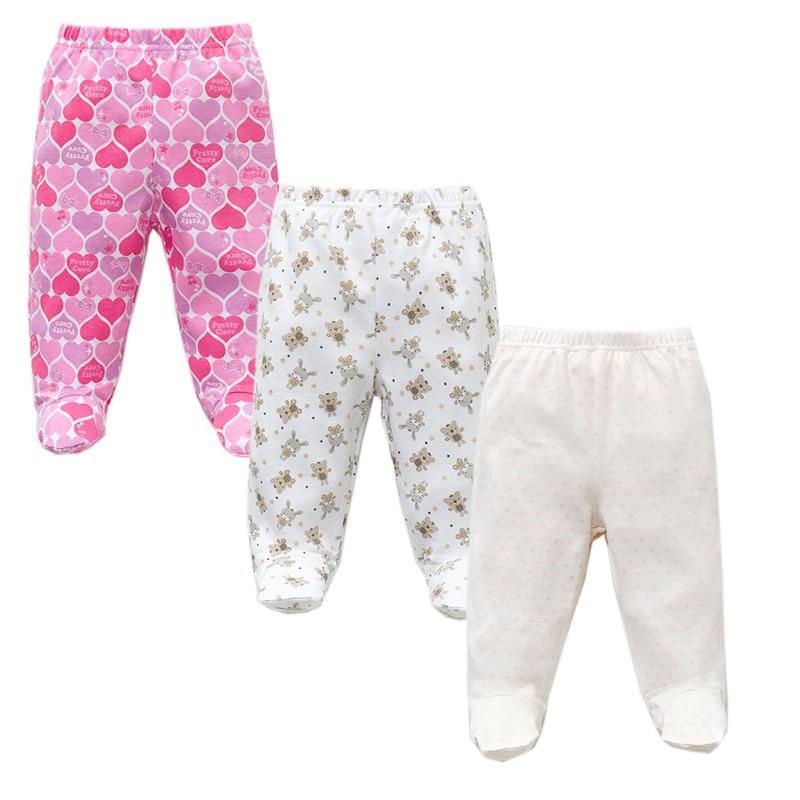3-Pack Baby Cotton Pants: Unisex Newborn & Toddler Joggers
