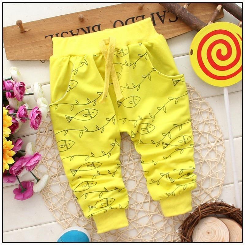 Toddler Cotton Cartoon Animal Print Pants for 2 Year Olds