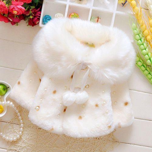 Baby Toddler Faux Fur Winter Coat with Rabbit Ear Hood