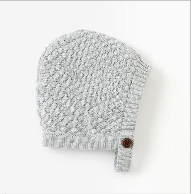 Classic Knitted Cotton Baby Romper with Hat Set for Winter