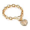 Gold Tone Expandable Tree of Life Medallion Bracelet