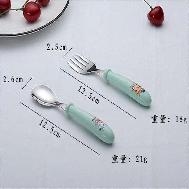 Modern Toddler Stainless Steel Utensil Set for Mealtime Fun