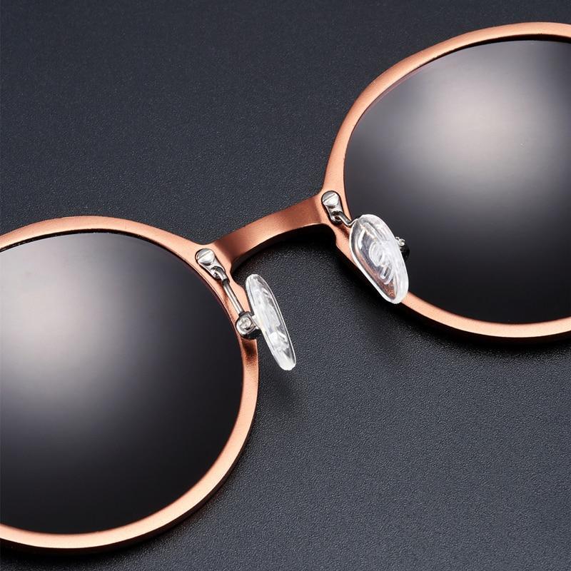 Modern Round Polarized Sunglasses Retro Metal Frame