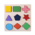 Wooden Geometric Sorting Puzzle – Minimalist Preschool Learning Toy