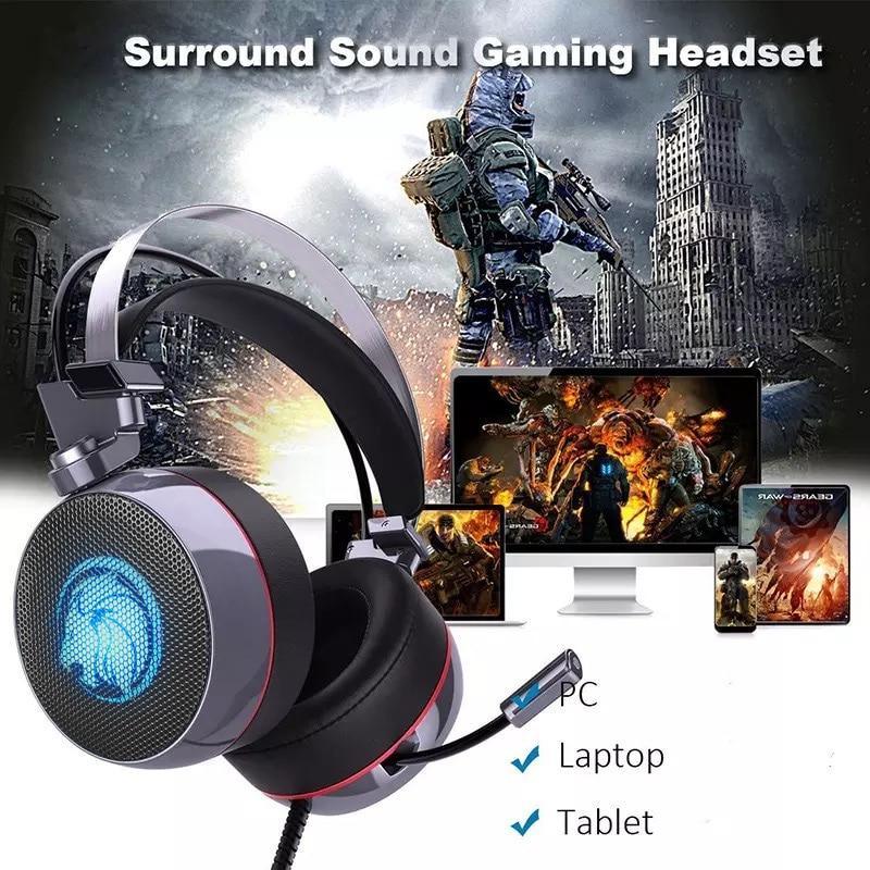 N43 7.1 Virtual Surround Sound Gaming Headset with Mic & LED Light