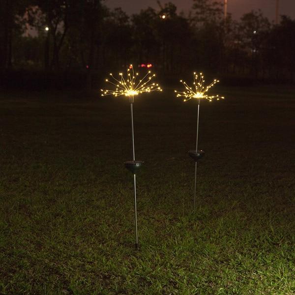 Festive LED Solar Firework Lights – Multicolor Garden Decor
