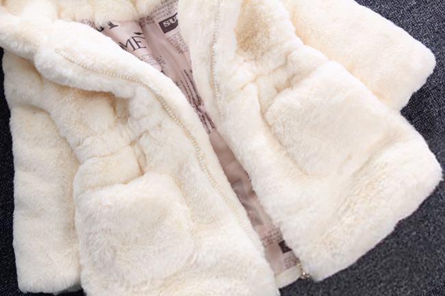 Cozy Plush Fleece Baby Girls Hooded Winter Snowsuit Jacket