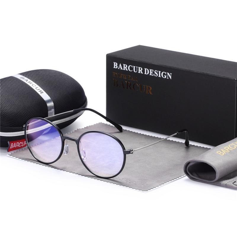 Anti-Blue Light Round Computer Glasses with UV400 Protection