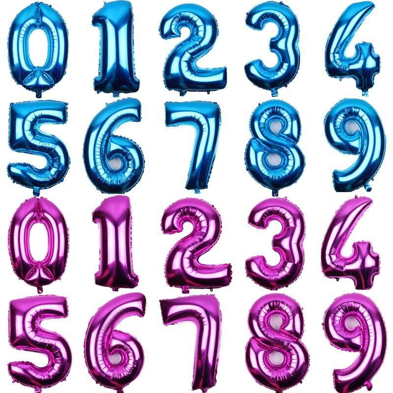 32-Inch Large Number Foil Balloons for Birthday Party Decor