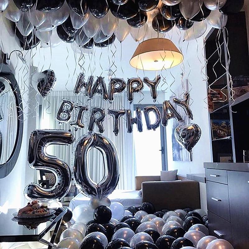 32-Inch Luxury Number Foil Balloon for Modern Birthday Decor