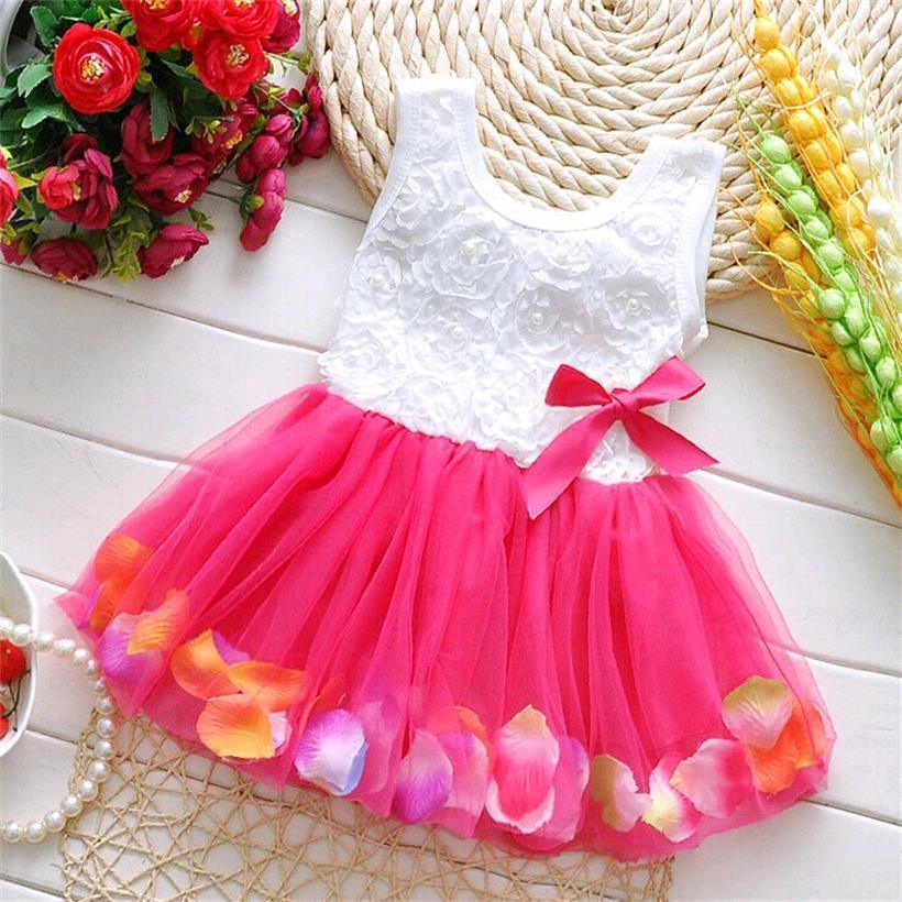 Baby Girls Floral Sleeveless A-Line Tutu Dress for Parties