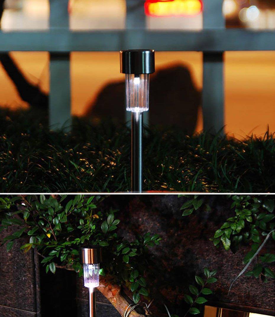 Premium Solar LED Garden Pathway Lights - Modern Stainless Steel